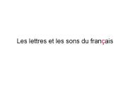 Les lettres et les sons du fran