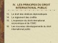 IV. LES PRINCIPES DU DROIT INTERNATIONAL PUBLIC PowerPoint PPT Presentation