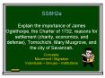 SS8H2a Explain the importance of James Oglethorpe, the Charter of 1732, reasons for settlement (charity, economics, and defense), Tomochichi, Mary Musgrove, and the city of Savannah. PowerPoint PPT Presentation