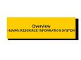Overview HUMAN RESOURCE INFORMATION SYSTEM HRIS Strategic PowerPoint PPT Presentation