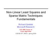 Non-Linear Least Squares and Sparse Matrix Techniques: Fundamentals