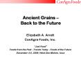 Ancient Grains – Back to the Future PowerPoint PPT Presentation