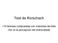 Test de Rorschach PowerPoint PPT Presentation