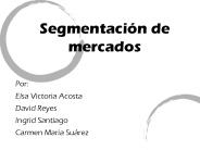 Segmentaciуn de mercados