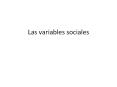 Las variables sociales PowerPoint PPT Presentation