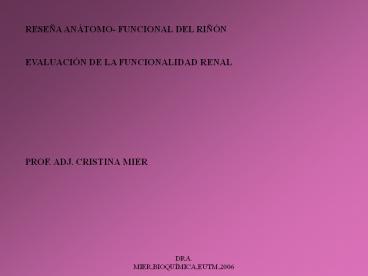 RESEСA ANБTOMO- FUNCIONAL DEL RIСУN