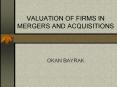 VALUATION OF FIRMS IN MERGERS AND ACQUISITIONS PowerPoint PPT Presentation