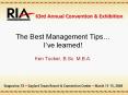 The Best Management Tips… I’ve learned! PowerPoint PPT Presentation