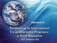 Perspectives on International Co-op/Internship Programs: A Panel Discussion