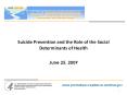 suicide prevention, social determinants, mental health PowerPoint PPT Presentation