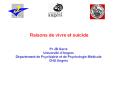 Raisons de vivre et suicide PowerPoint PPT Presentation