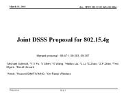 Joint DSSS Proposal for 802.15.4g