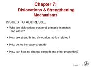 Chapter 7:  Dislocations