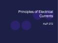 Principles of Electrical Currents PowerPoint PPT Presentation