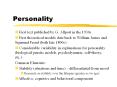 Personality PowerPoint PPT Presentation