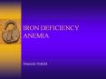 IRON DEFICIENCY ANEMIA PowerPoint PPT Presentation