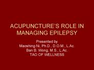 ACUPUNCTURE’S ROLE IN MANAGING EPILEPSY