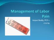 Management of Labor Pain