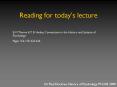 Reading for today’s lecture PowerPoint PPT Presentation
