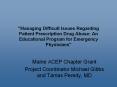 Managing Difficult Issues Regarding Patient Prescription Drug Abuse: An Educational Program for Emergency Physicians PowerPoint PPT Presentation