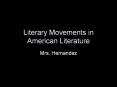 Literary Movements in American Literature PowerPoint PPT Presentation