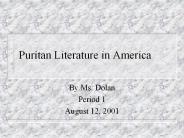 Puritan Literature in America