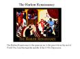 The Harlem Renaissance PowerPoint PPT Presentation