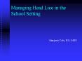 Managing Head Lice in the School Setting PowerPoint PPT Presentation