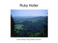 Ruby Holler A Novel Study Using Primary Sources About the PowerPoint PPT Presentation
