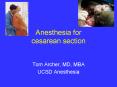 Anesthesia for cesarean section PowerPoint PPT Presentation