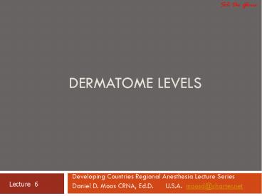 Dermatome Levels