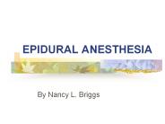 EPIDURAL ANESTHESIA