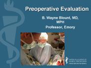 Preoperative Evaluation