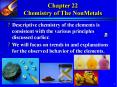 Chapter 22 Chemistry of The NonMetals PowerPoint PPT Presentation