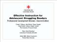 Effective Instruction for Adolescent Struggling Readers Professional Development Module PowerPoint PPT Presentation