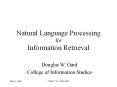 Natural Language Processing for Information Retrieval PowerPoint PPT Presentation