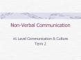 Non-Verbal Communication PowerPoint PPT Presentation