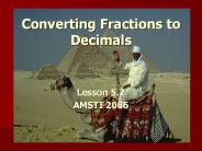 Converting Fractions to Decimals