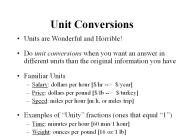 Unit Conversions