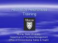 Asbestos Awareness Training PowerPoint PPT Presentation