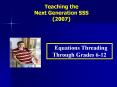 Teaching the Next Generation SSS (2007) PowerPoint PPT Presentation