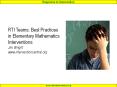 RTI Teams: Best Practices in Elementary Mathematics Interventions Jim Wright www.interventioncentral.org PowerPoint PPT Presentation