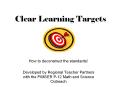 Clear Learning Targets PowerPoint PPT Presentation