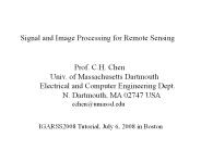 Signal and Image Processing for Remote Sensing