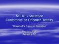 NCDOC Statewide Conference on Offender Reentry PowerPoint PPT Presentation