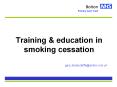 Training & education in smoking cessation PowerPoint PPT Presentation