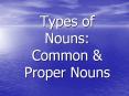 Types of Nouns:  Common & Proper Nouns PowerPoint PPT Presentation