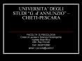UNIVERSITA’ DEGLI STUDI G. d’ANNUNZIO – CHIETI-PESCARA PowerPoint PPT Presentation