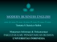 MODERN BUSINESS ENGLISH PowerPoint PPT Presentation