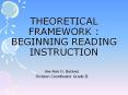 THEORETICAL FRAMEWORK : BEGINNING READING INSTRUCTION PowerPoint PPT Presentation